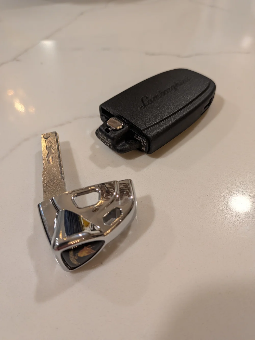 Lamborghini Car Key Fob Black and Silver